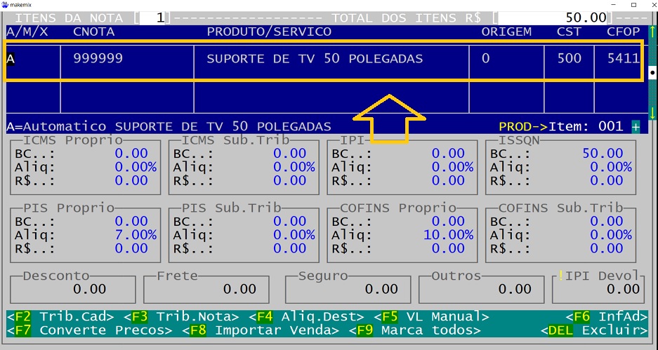 coloque as opções igual a imagem